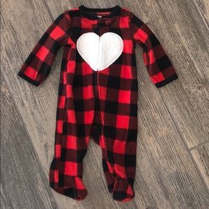Carter’s red/black plaid fleece pajamas